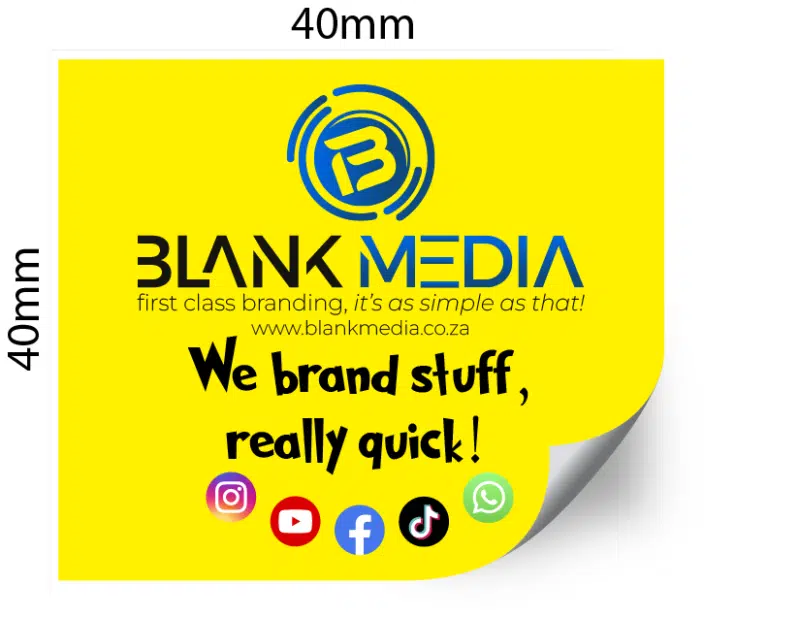 Custom printed vinyl stickers Blank Media