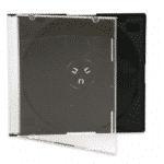 slim cd case black tray