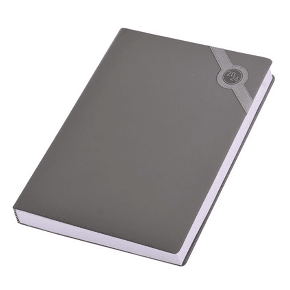 Type D Grey A4 2024 Diary Blank Media Promotional Branding