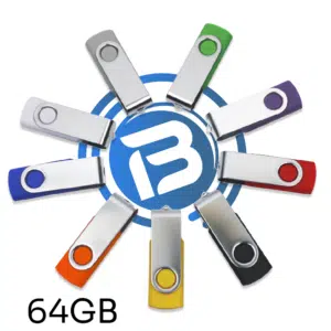 64GB - USB 2.0 Flash Drive Swivel | Blank Media