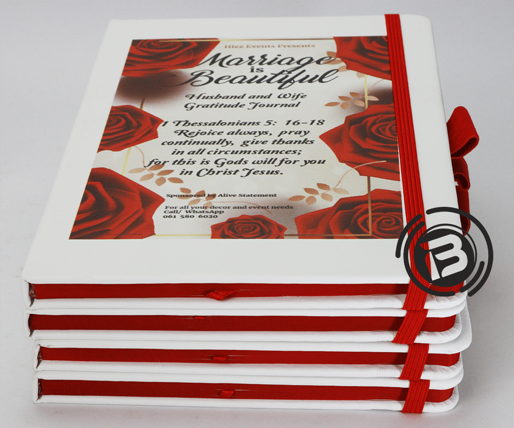 A5 Hard Cover Notebook branded with your logo