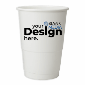White Plastic Cup with Branding