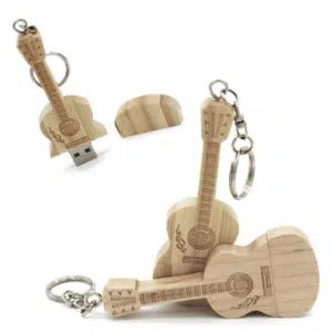 Wooden Guitar Shaped 1GB USB